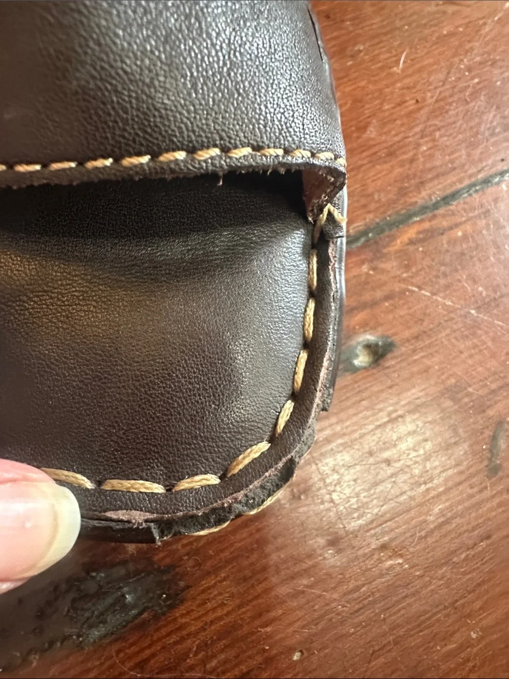 Born Dark Brown Leather Cross-Strap Slide Sandals Size 8